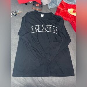 PINK Victoria's Secret Black Long Sleeve Tee